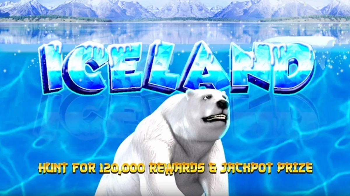 Tampilan layar permainan slot Iceland dengan nuansa es yang dingin dan ikonik